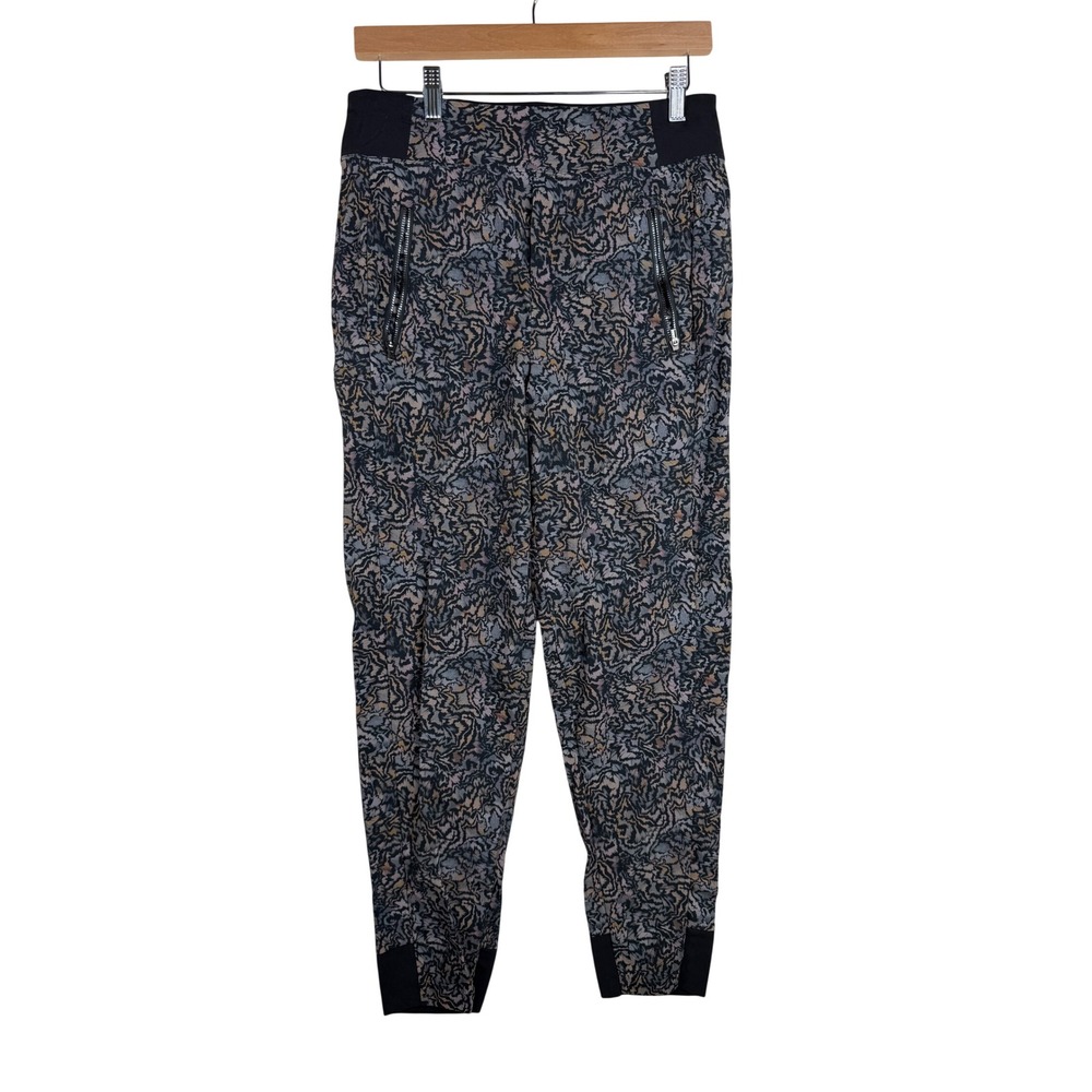 Athleta Womens Trekkie North High Rise Jogger Pants Size 4 Abstract Black EUC